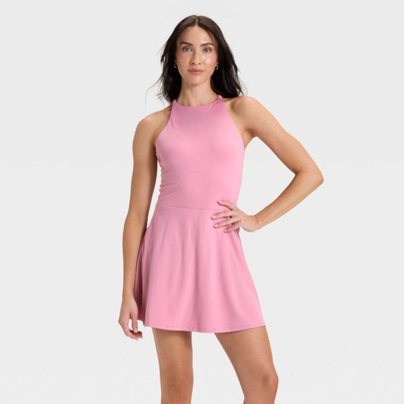 all in motion Dresses & Skirts - All in Motion Pink Halter Mini Dress